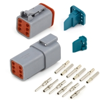 Amphenol Sine Systems AT6PS-CKIT 6-Pin AT Connector Kit, Rotated View