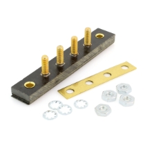 Cole Hersee 46206-04 4-Gang, 10-32 Stud Terminal Block, Common Busbar