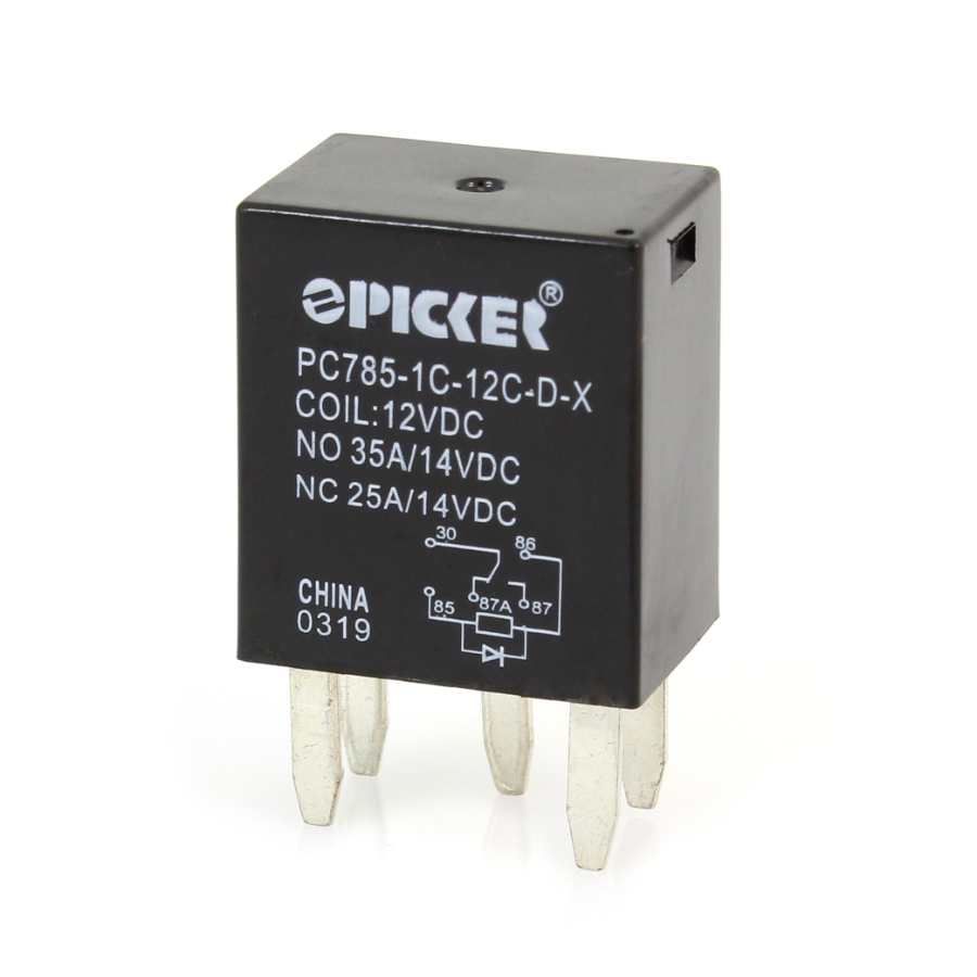 Picker PC785-1C-12C-D-X 280 Micro Relay, 12V, 35A, SPDT