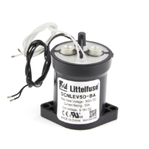 Littelfuse DCNLEV50-BA High Voltage DC Contactor, SPST, 50A, 12VDC with Auxiliary Wire Leads