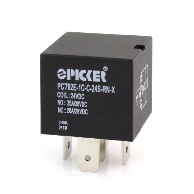 Picker PC792E-1C-C-24S-RN-X Mini ISO Relay, 24VDC, SPDT, 25A, Sealed, Resistor