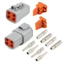 Amphenol Sine Systems ATP4PS-CKIT 4-Pin ATP Connector Kit, Rotated View