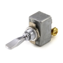 Pollak 34-212 Heavy-Duty Toggle Switch, On-Off, SPST, 50A, 2 #8 Screws, Chrome Handle
