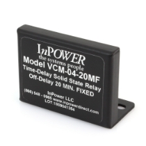 InPower VCM-04-20MF Solid State Timer Relay 12VDC/15A, 20 Min Off-Delay