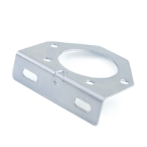 Pollak 11-771E Trailer Connector Bracket, SilVDCer, Use with 7-Way Sockets