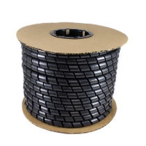 20032 Spiral Wrap Polyethylene Black Tubing, 3/4" OD, 100 FT