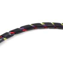 20034 Spiral Wrap Polyethylene Black Tubing, 3/8" OD, 100 FT