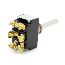 Cole Hersee 55054-04 Long Handle Heavy-Duty Metal Toggle Switch, DPDT, Momentary (On)-Off-(On)