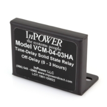 InPower VCM-04-03HA Solid State Timer Relay, 12VDC/15A, 0-3 Hours Off-Delay