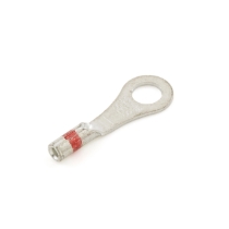 NSPA WTU-116-10LC-BULK Non-insulated Long Neck Ring Terminal 22-18 Gauge, # 10 Stud size _Rotated View