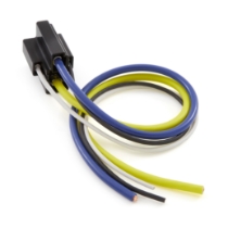Maxi Relay Connector 75297, 4 Pin, Harness Mount, With 12" Wire Leads _Rotated View