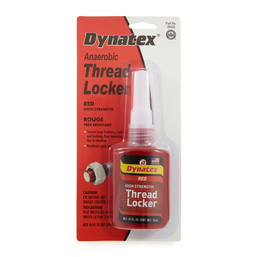 Dynatex 49452 Boltlocker, High Strength, 24ML, Red