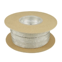 Techflex MBN1.00SV Metal Braided Sleeving, 1", 50' Spool