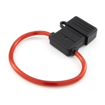 MAXI Fuse Holder 46048, 8 Ga. Red Wire, 12" Loop
