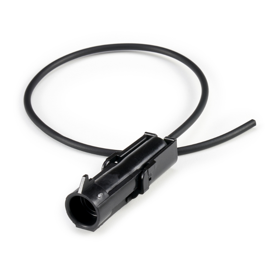Aptiv 12010996 Male 1-Contact Shroud Half Weather-Pack Connector with 10" wire leads