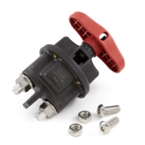 Littelfuse 75940-01 Battery disconnect switch/integrated lockout/ tagout - red _Side View