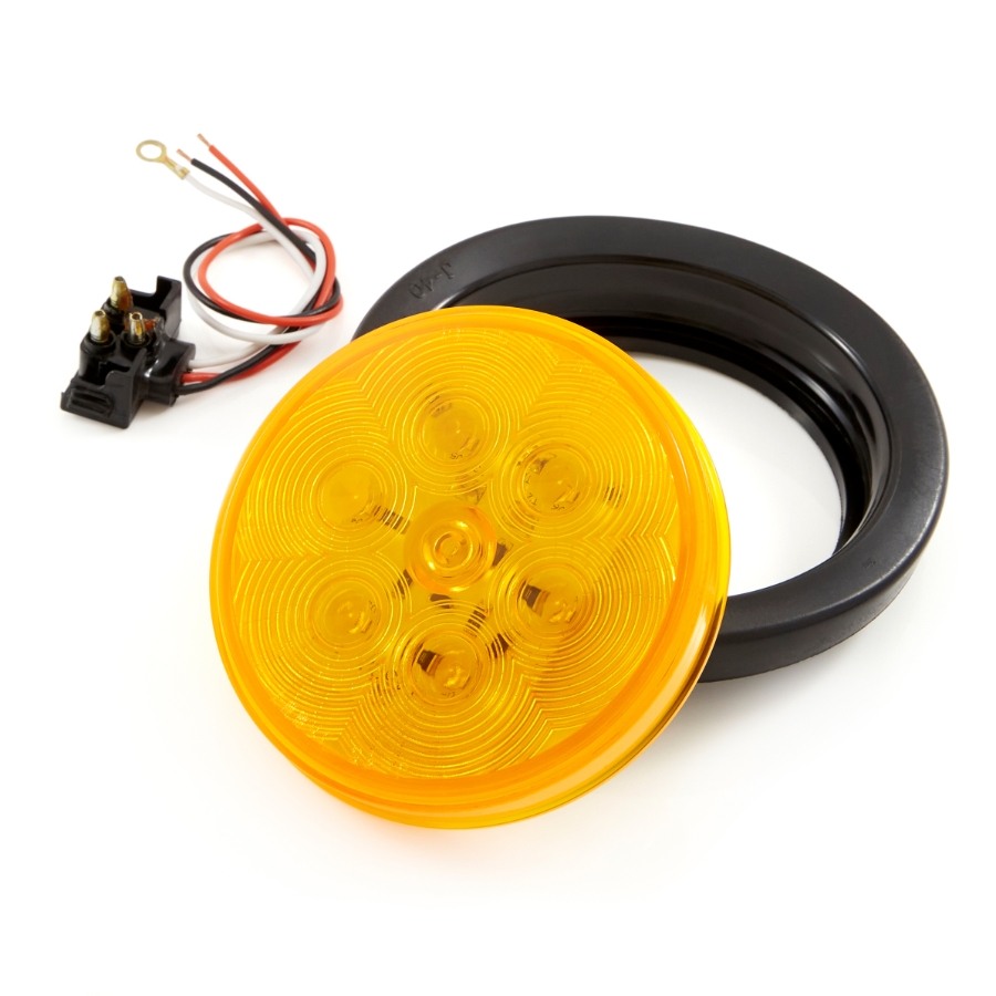 4 inch Stop-Tail-Turn Light Kit 47991, 7 LED Diodes, Amber