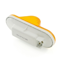 6.5 inch Sealed Mid-Trailer Turn Signal 47772, 9 LED Diodes, Amber, Rotated View