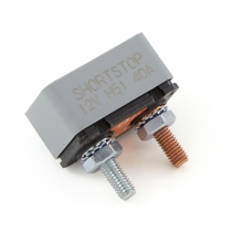 Eaton's Bussmann Series 121B40-00P-KA Shortstop® Circuit Breaker, Type I Reset, 40A, 12VDC, Side View