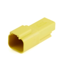 Amphenol Sine Systems AT04-2P-YLW 2-Way Connector Receptacle, DT04-2P Compatible, Yellow