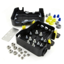 Littelfuse 07985004ZXS MIDI® & MEGA® PDM Fuse Holder, 5 Pole, Sealed MDB5 Series, Hardware Shown