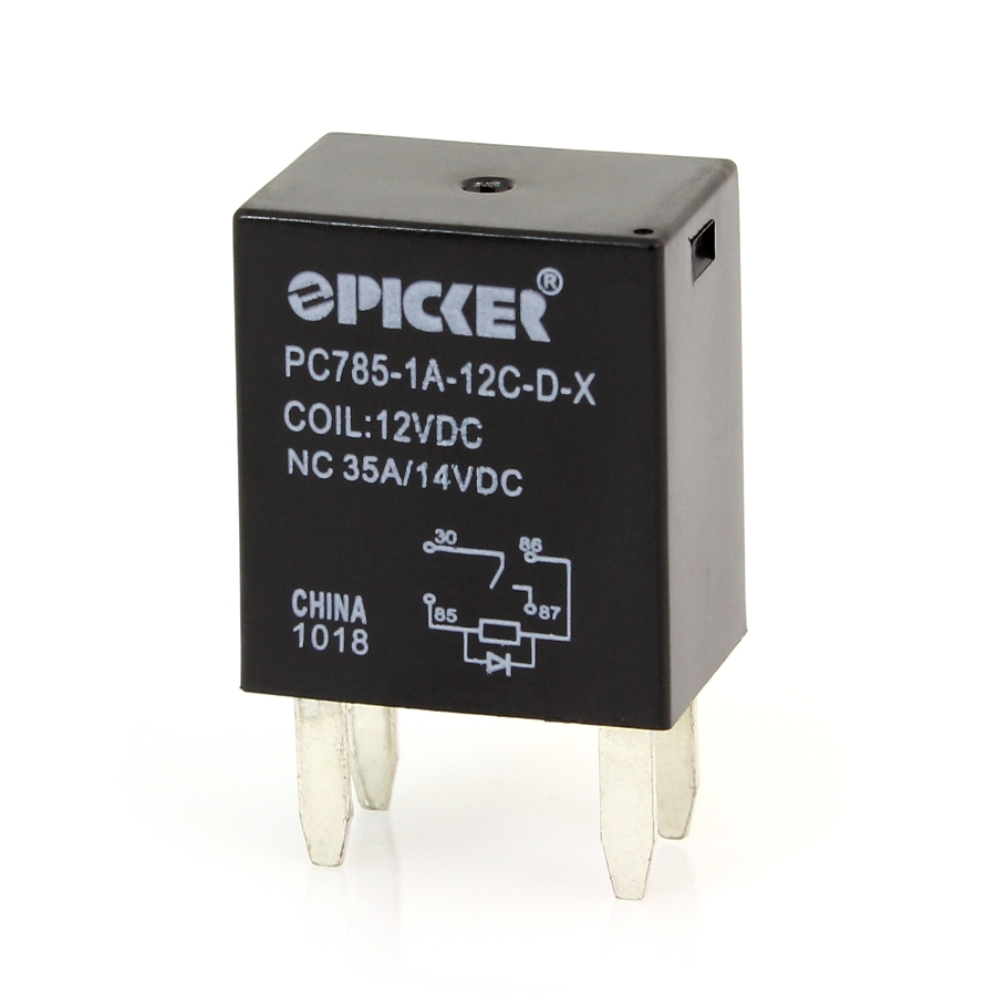Picker PC785-1A-12C-D-X 280 Micro Relay, 12VDC, 35A, SPST