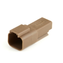 Amphenol Sine Systems AT04-2P-BRN 2-Way Connector Receptacle, DT04-2P Compatible, Brown
