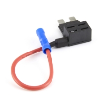 ATO/ATC Fuse Circuit Tap 46045, 16 Ga. Red Wire with Butt Connector, 32VDC, 30A