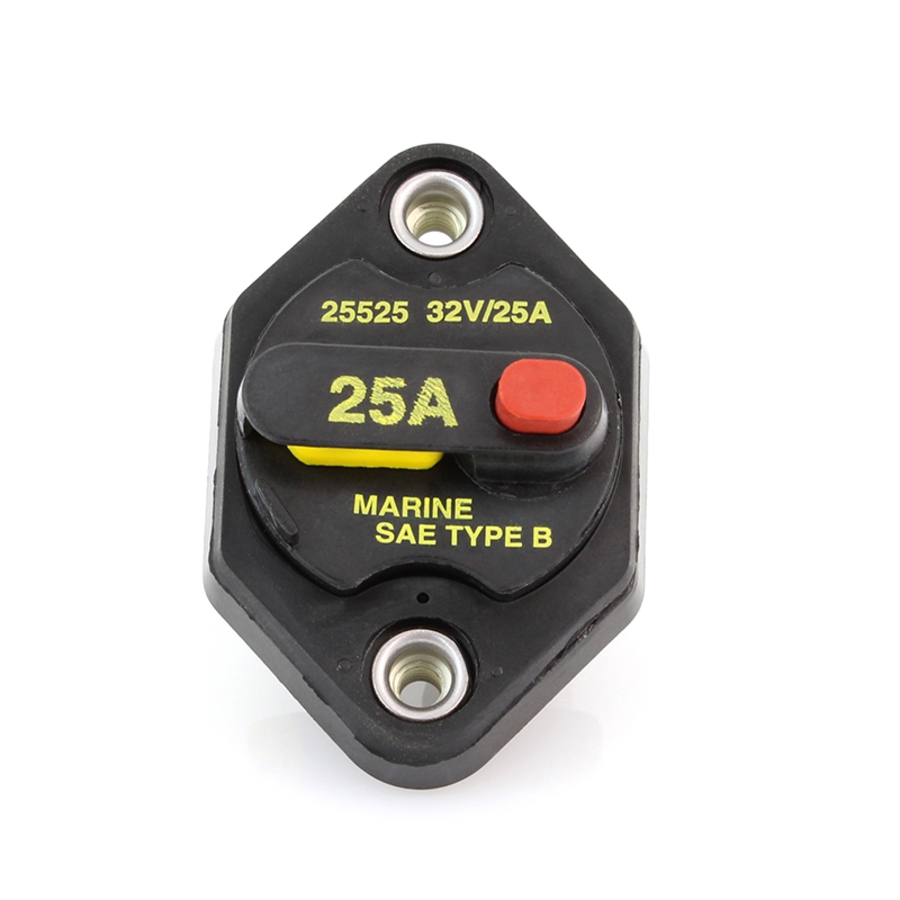 Eaton's Bussmann Series 25525-B-2 Mid-Range Circuit Breaker, Type III Reset, 25A, 32VDC