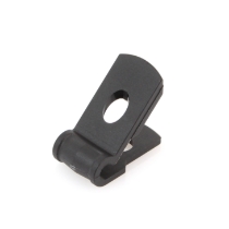 Light-Duty Self-Aligning Nylon Cable Clamp 21475, 1/8" Diameter, #6 Stud Size, 3/8" Wide, Black