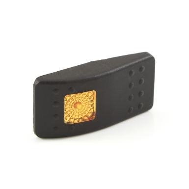 Carling Technologies VVAEB00-000 Contura II Switch Actuator, Plastic, Black with Amber Lens