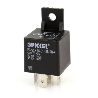 Picker PC792A-1C-C1-12S-RNX Mini ISO Relay, 40A, SPDT