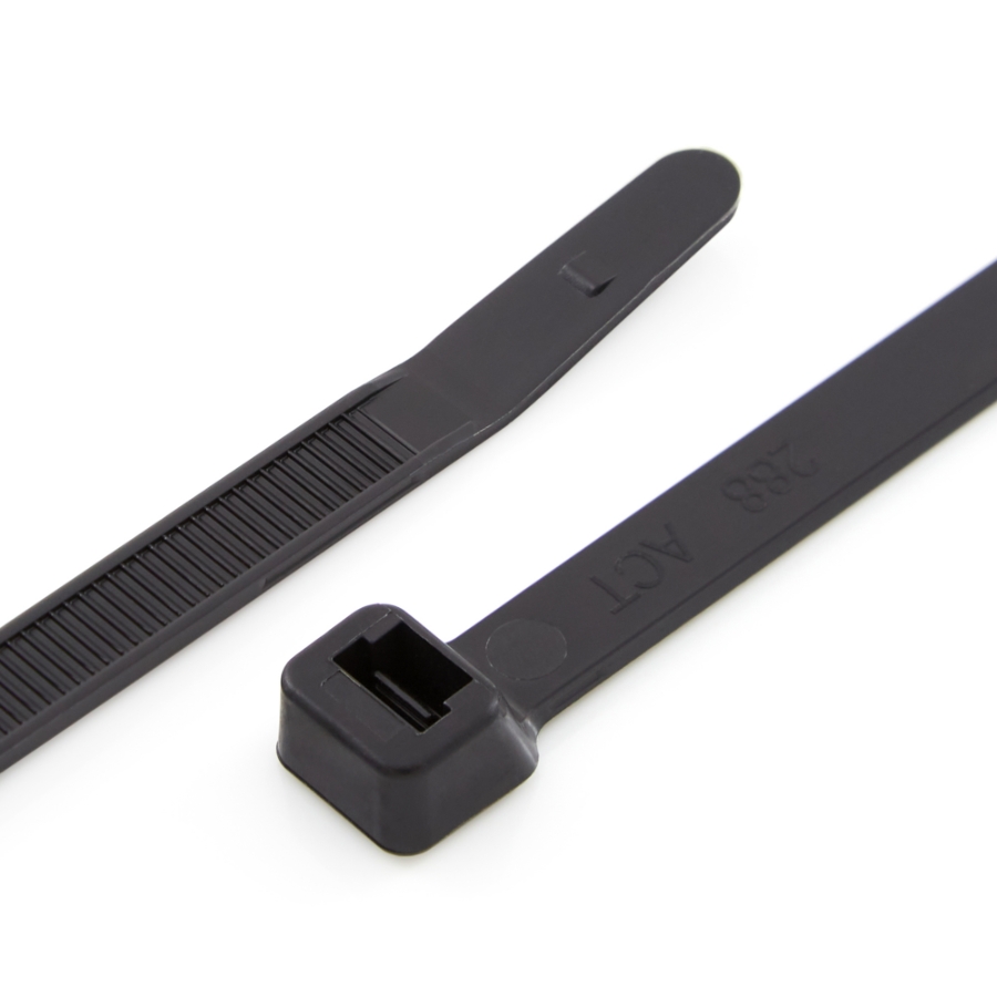 ACT AL-14-120-CW-0-C Cold Weather Light Heavy Duty Cable Tie, 120 lb, 14-inch, UV Black, Bag of 100