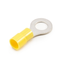 Ring Terminal, 12-10 Ga., 5/16 Stud Size, Vinyl Insulated, Rotated View