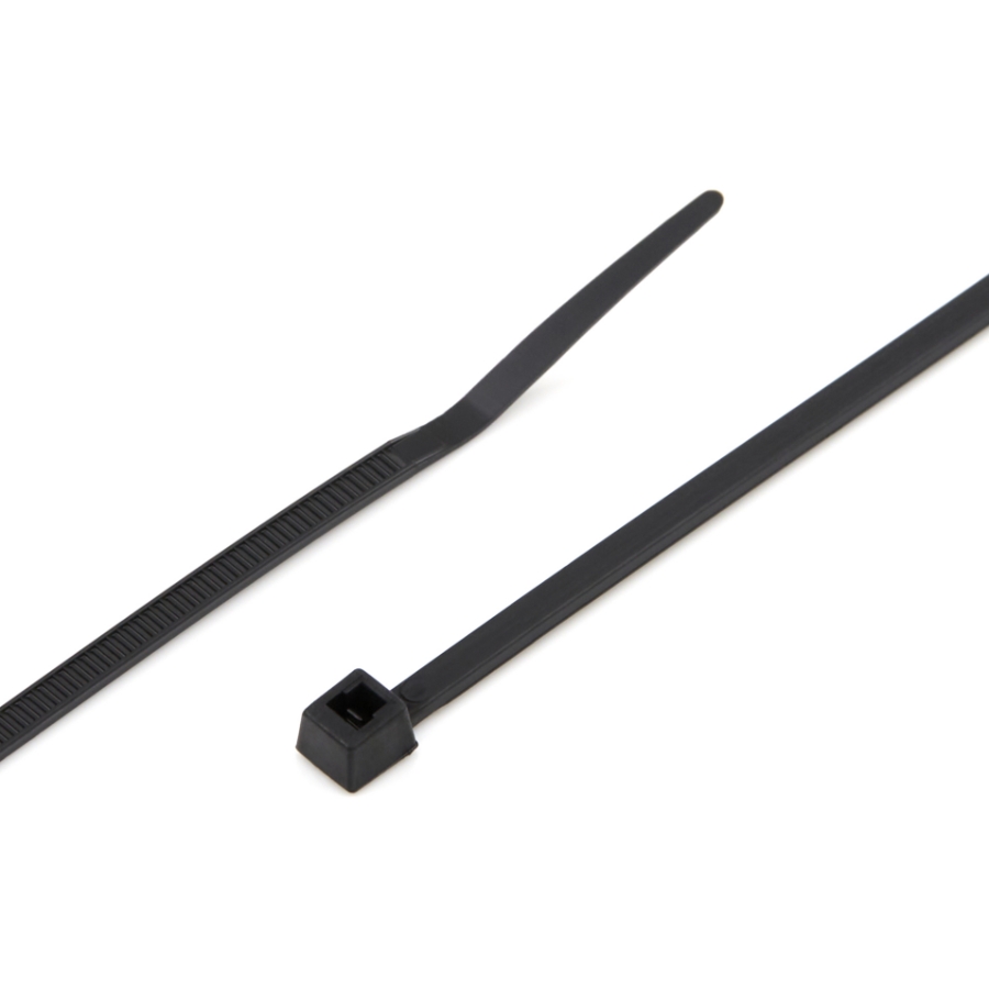 ACT AL-04-18-0-M Miniature Cable Ties, 18 lb, 4 inch, UV Black, Bag of 1,000