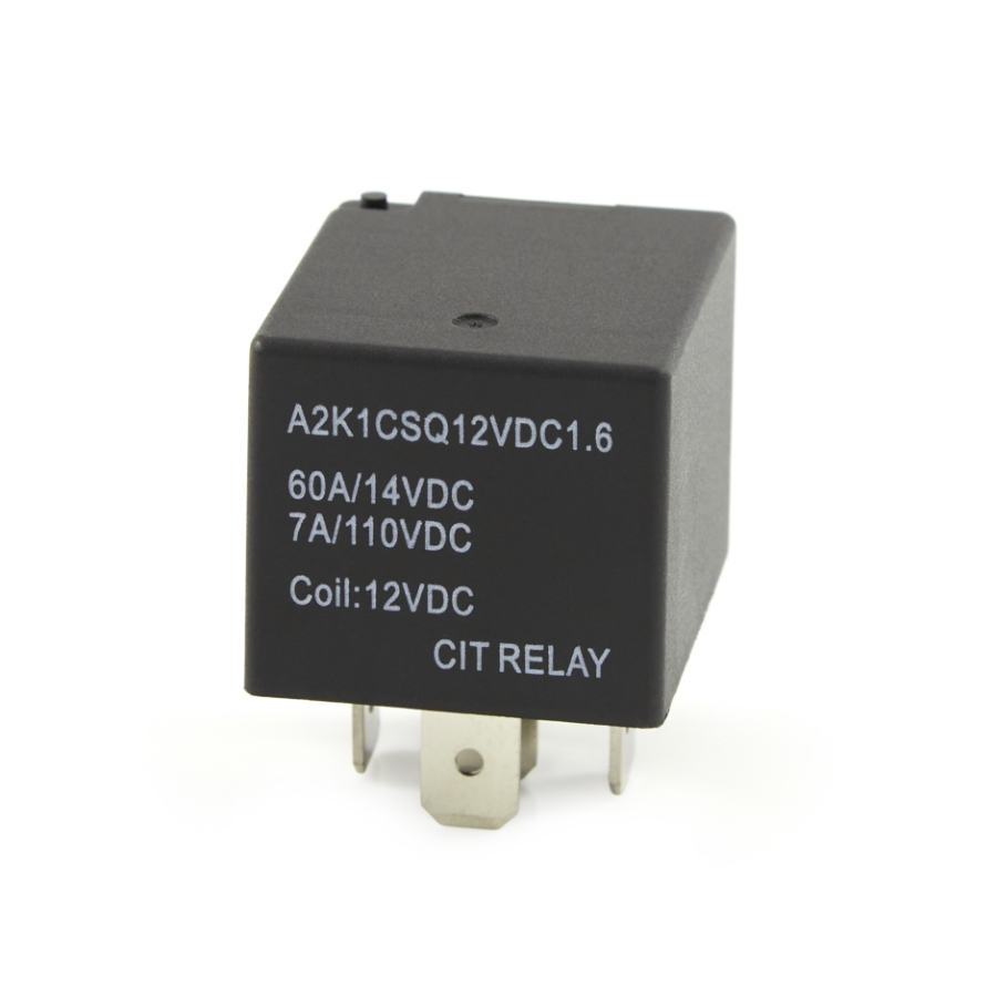 CIT Relay & Switch A2K1CSQ12VDC1.6,  Mini ISO Relay SPDT, 60A, 12VDC (Max 110VDC)