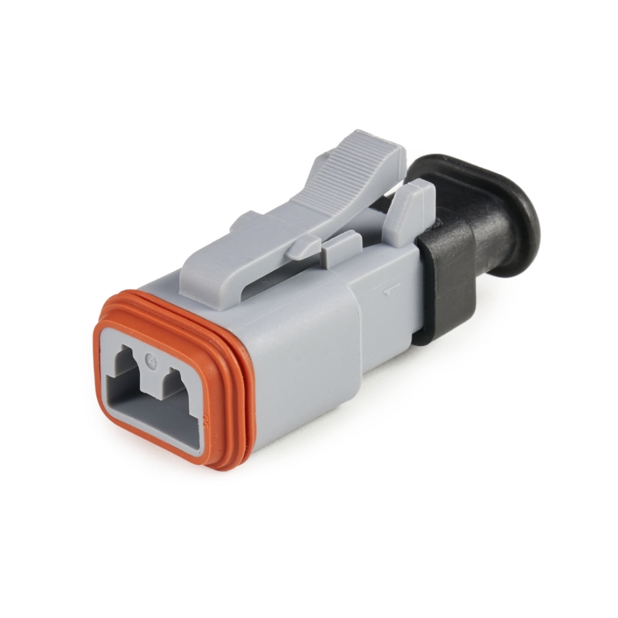 Amphenol Sine Systems AT06-2S-SR01GRY 2-Way AT Connector Plug with Strain Relief