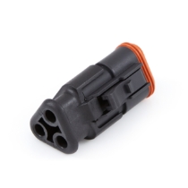 Amphenol Sine Systems AT06-3S-SR01BLK 3-Way AT Connector Plug, Rotated View