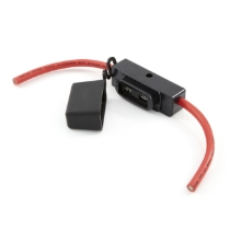 MAXI Fuse Holder 46022, 6 Ga. Tinned UL1015 Red Wire | Waytek
