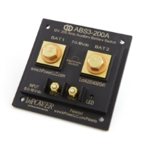 InPower ABS3-200A Auxiliary Battery Switch, 200A, 12VDC, Dual Lug