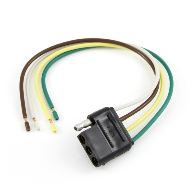 molded connector 37132, 4 flat contacts, female end, gpt 8 inch wire