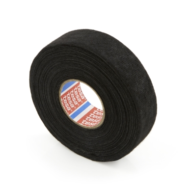 Tesa TS51618 1. PET Fleece NVG Wire Harness Tape, Black, 1" x 82'