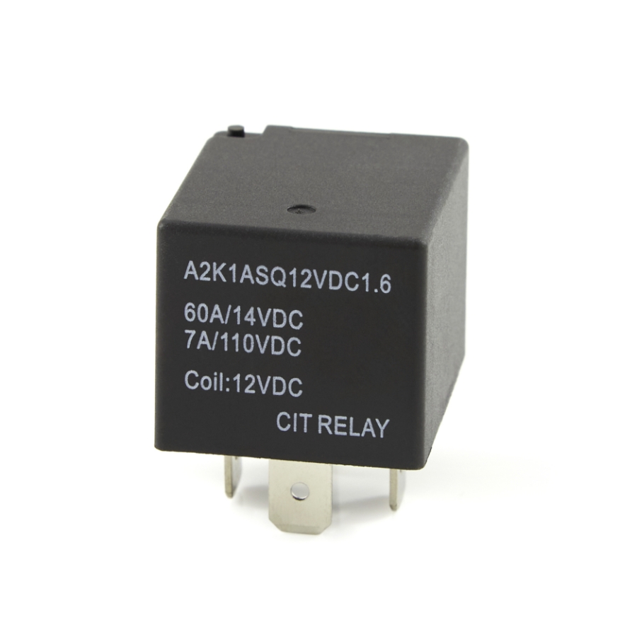 CIT Relay & Switch A2K1ASQ12VDC1.6, Mini ISO Relay SPST, 60A, 12VDC (Max 110VDC)