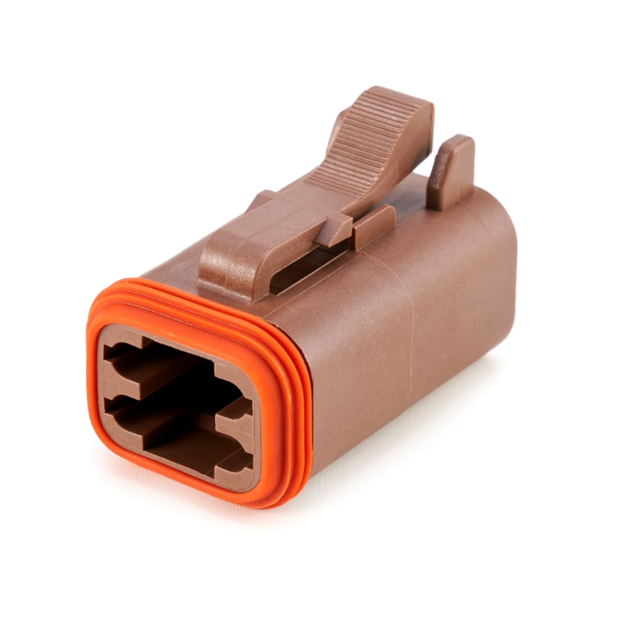 Amphenol Sine Systems AT06-4S-BRN 4-Way Connector Plug, Brown