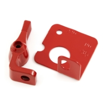 Littelfuse 24505-02 Red Lockout lever Kit for 7.9mm Shackle Size, Rotated View