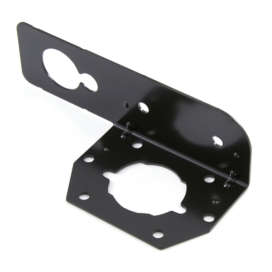Pollak 11-627 Trailer Connector Bracket, Black, Use with 4 to 6-Way Sockets