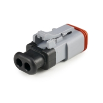 Amphenol Sine Systems AT06-2S-SR01GRY 2-Way AT Connector Plug with Strain Relief