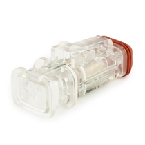 Amphenol Sine Systems AT06-2S-LED1224V-OM 2-Way AT LED Connector Plug, 12/24VDC, Clear Body