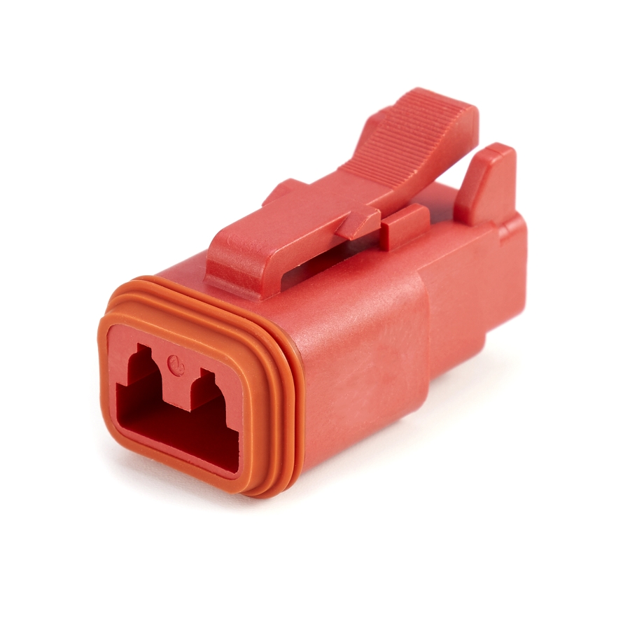 Amphenol Sine Systems AT06-2S-Red, 2-Way Connector Plug, DT06-2S Compatible, Red