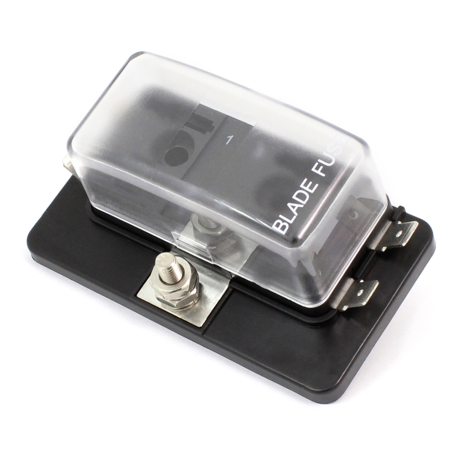 Standard ATOF /ATC 6 Position Fuse Block with Clear Cover  _side view 1